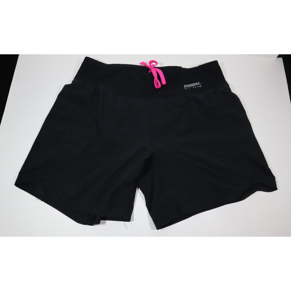 Running Room Women Running Shorts Size S Lined Black Pink String Zipper